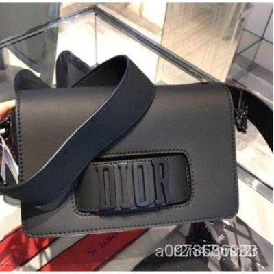 【日本二手】Dior EVOLUTION 全黑 頂級小牛皮 寬背帶翻蓋式 斜背包 手提包