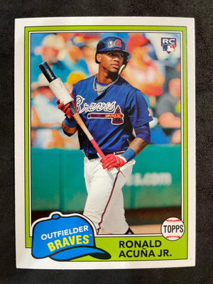 2018 TOPPS Archives Ronald Acuna Jr. Rookie 阿庫尼亞 新人卡 RC 球員卡