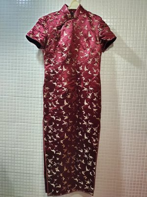 中國風蝴蝶長旗袍 長洋裝 禮服 Size:11(做工精緻.材質比較厚一點)