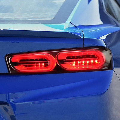 16-19款雪佛蘭科邁羅尾燈總成Camaro改裝大黃蜂LED流光轉向后尾燈--請議價