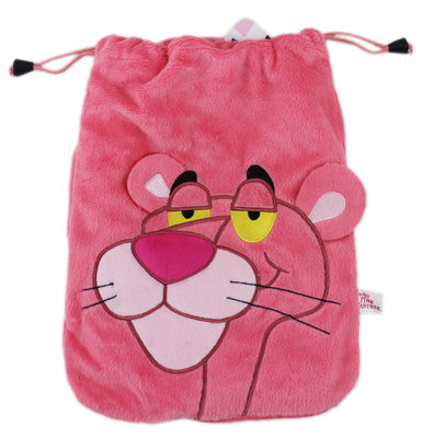 【卡漫迷】 頑皮豹 束口袋 L 大  ㊣版 粉紅豹 Pink Pather 相機包 旅行 收納袋 化妝包 大