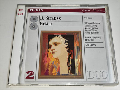 文本齋 小澤征爾 Behrens Ludwig R.Strauss Elektra 波士頓交響 2CD Philips