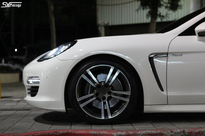 【超鑫國際】 客製化 20吋鍛造鋁圈 類 原廠 Turbo 5孔130 保時捷 Porsche Panamera 實裝圖