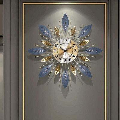 現代時鐘豪華時鐘掛鐘客廳家居時尚金屬創意掛鐘靜音時鐘裝飾時鐘