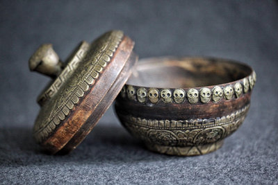 老木雕｜尼泊爾｜木碗｜直徑18CM左右｜12年前加德滿都古董