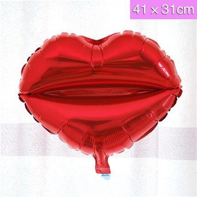 台中浪漫氣球屋~編號G028~紅色嘴巴嘴唇造型鋁箔氣球(41*31CM) 告白求婚佈置拍照道具