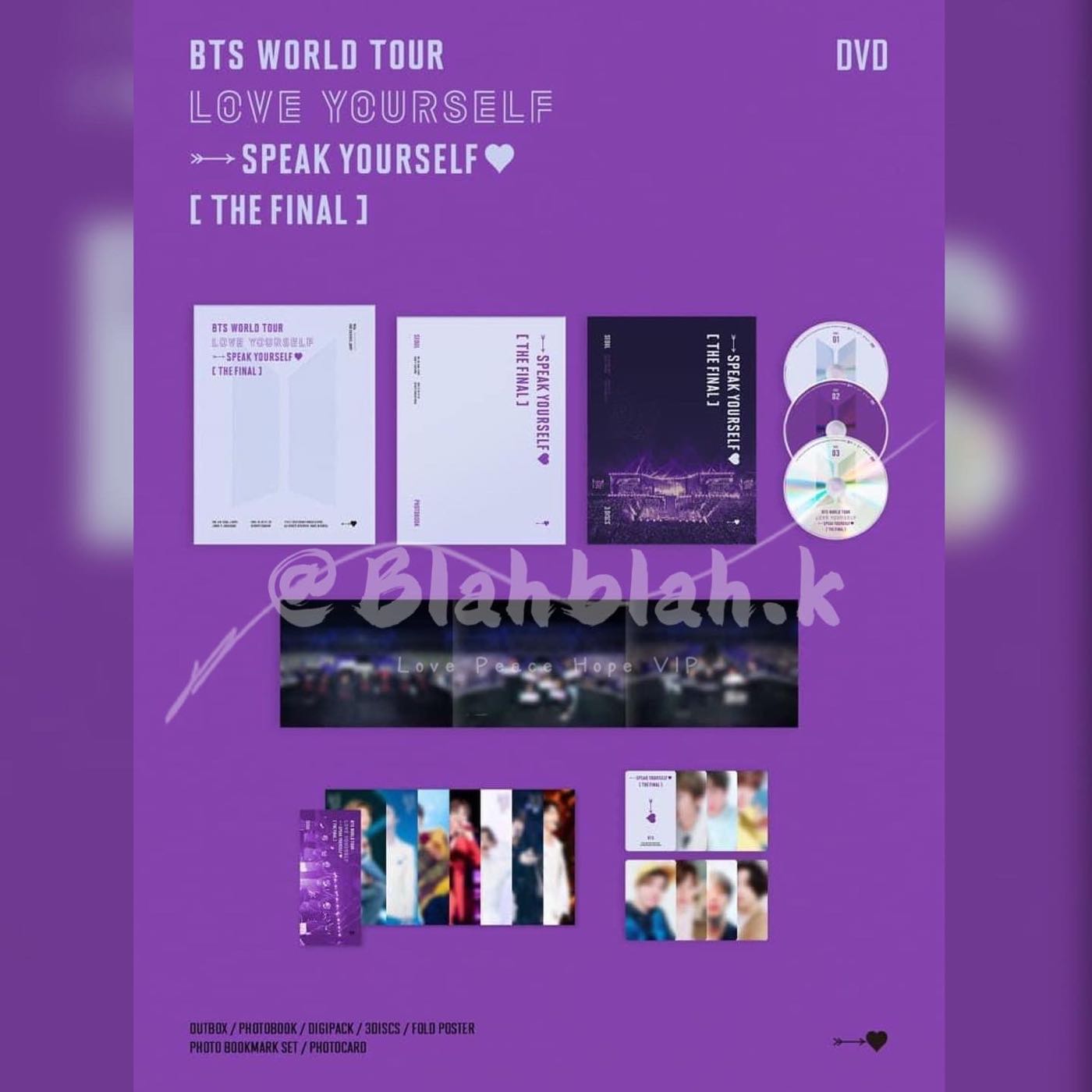 DVD 賣場！防彈少年團BTS LOVE YOURSELF : SPEAK YOURSELF' [THE FINAL