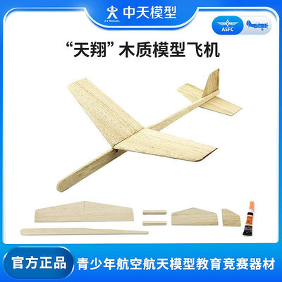中天模型 天翔木制模型 兒童戶外玩具室外草地手拋飛機模型