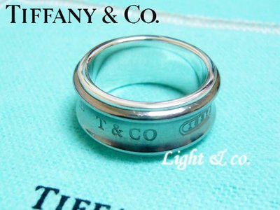 【Light &amp; co.】二手正品 TIFFANY &amp; CO Tiffany &amp; Co 925純銀 灰鈦 TI 1837戒指 9號