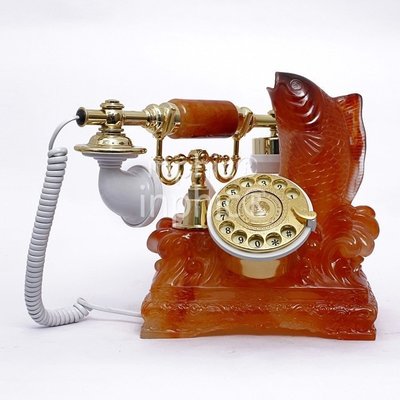 INPHIC-中式仿舊座式電話機 家用撥盤古董座機電話
