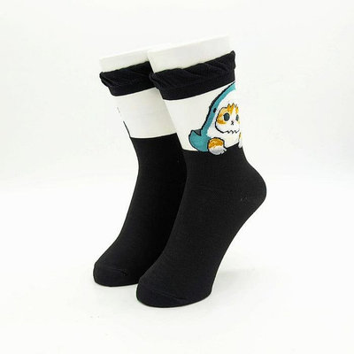 日本代購 mofusand 貓福珊迪鏤空網紗 中筒襪 鯊魚貓 黑 23-25 短襪 襪子 貓咪 女襪