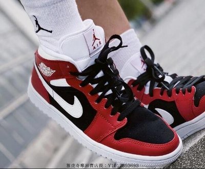 Air Jordan 1 Mid SE AJ1 黑紅白 文化 芝加哥 平衡 支撐 籃球鞋 BQ6472-601 男鞋
