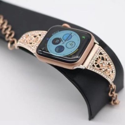 雕刻鑲磚不鏽鋼錶帶 適用Apple Watch 蘋果手錶錶帶 iwatch S7/SE/6/5/4/3/s8/ultra-極巧3C