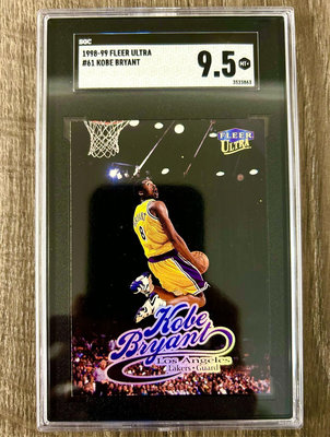 1998 Fleer Ultra Kobe Bryant 經典倒扣 SGC9.5