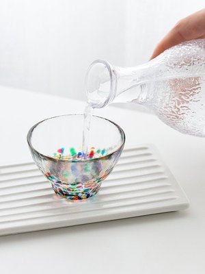 “正品”玻璃杯日本進口aderia石塚硝子津輕水晶杯清酒杯家用透明彩色水杯