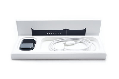 【台中青蘋果】Apple Watch Series 9 45mm 午夜色鋁金屬 午夜色運動錶帶 LTE #88638