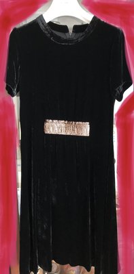 Cotelac ~黑絲絨短袖洋裝
