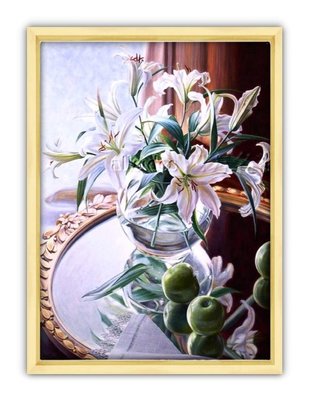 四方名畫: 浪漫古典花卉001 Kay krell 含實木框/厚無框畫 名家複製畫  可訂製尺寸