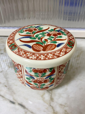 日本 老橘吉 赤繪 蓋罐 蓋杯 和風小蓋碗 茶碗蒸