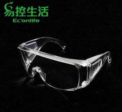 EconLife 透明安全護目鏡 1入 防塵防飛沫不起霧 PC碳酸聚酯材質強化抗衝擊J20-004