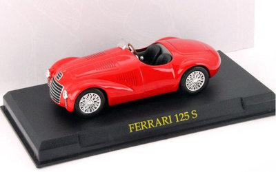 【熱賣精選】汽車模型 車模 收藏模型1/43 法拉利125S 跑車合金汽車模型 經典懷舊收藏精品