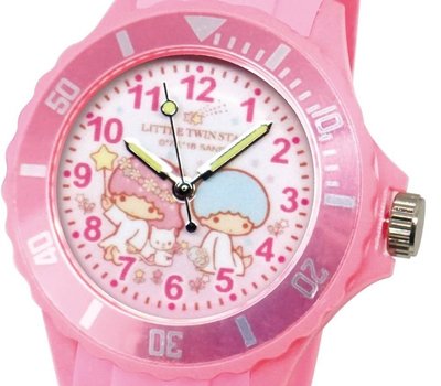 41+ 現貨免運費 三麗鷗 SANRIO 正版授權 雙子星 粉色 日本機芯 童趣卡通錶 兒童錶 運動錶 小日尼三