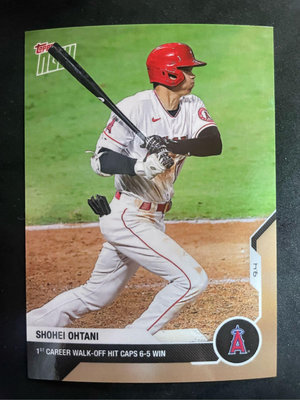 2020 Topps Now 大谷翔平 大聯盟第一次再見安打 非RC 非新人卡 二刀流 球員卡 少見雙面卡