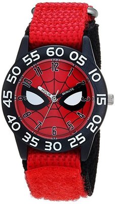 現貨 美國 Marvel 蜘蛛人 熱賣款 日本石英機芯 兒童 男童 手錶 防刮指針學習錶 尼龍錶帶 生日禮 新年禮