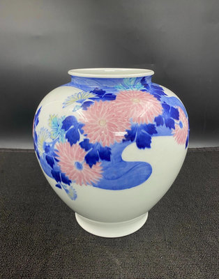 日本香蘭社 老款 手繪底款 大花瓶