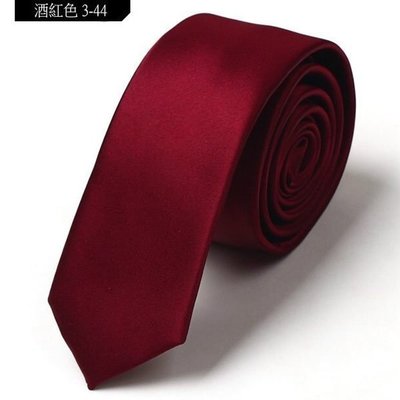 vivi領帶家族 新款韓版窄領帶 5CM (酒紅色3-44)