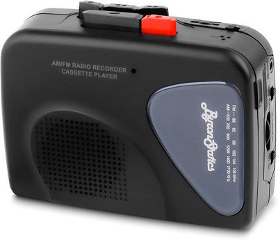 [4美國直購] ByronStatics 盒式磁帶錄音機 Portable Cassette Players Recorders FM AM Radio Wal