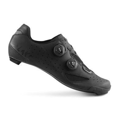 LAKE CX238 WIDE系列超細纖維皮革/碳纖公路卡鞋 - 黑色｜寬楦設計・適合寬腳掌