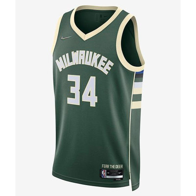 Nike Diamond Icon Edition 男裝 球衣 籃球 密爾瓦基公鹿 75週年 雙層針織 綠【運動世界】DB3579-323