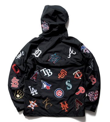 F.C.Real Bristol MLB TOUR ALL TEAM BIG STAR JACKET 連帽外。太陽選