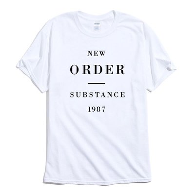 New Order - Substance 1987 短袖T恤 白色 英國滑板龐克搖滾樂團5SOS