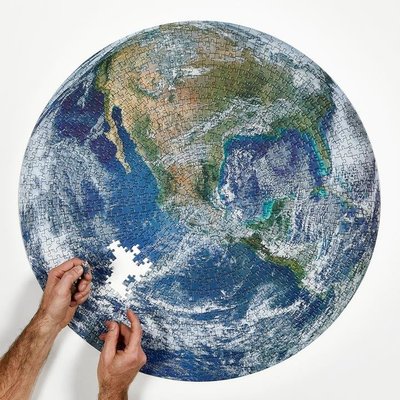 全新現貨正品 加拿大 Four Point Puzzles - The Earth 地球拼圖 圓形拼圖 1000片