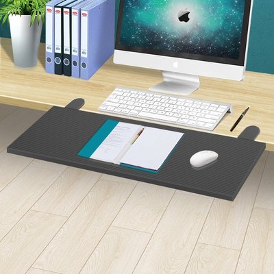 ❁電腦桌面延長面板手托支架鼠標鍵盤免打孔加寬可折疊辦公桌延伸板－極巧