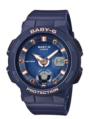 【萬錶行】CASIO BABY G 粉紅沙灘 防震雙顯電子錶 BGA-250-2A2