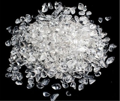 白水晶碎石 100公克 消磁 黑曜石、金曜石、白水晶