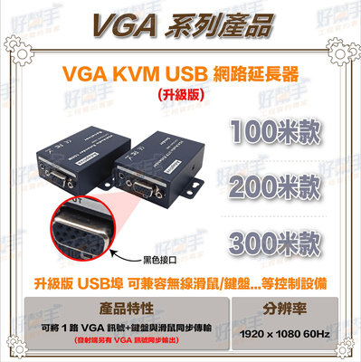 『台灣現貨 快速出貨』VGA KVM 100米 網路延長器(可控制鍵盤及滑鼠)