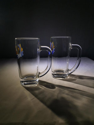 日本石塚硝子水晶玻璃麒麟品牌啤酒杯扎啤杯