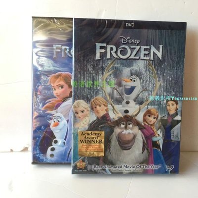 frozen冰雪奇緣1-2合集 英文原聲卡通動畫電影DVD碟片無中文『振義影視』