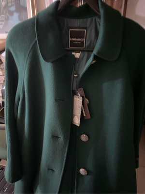 LINDARICO 義大利 全新 綠色 羊毛料 大衣 外套