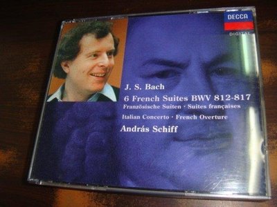 半銀圈 Schiff 席夫 Bach 巴赫 French Suites 法國組曲 2CD DECCA 德PMDC01版