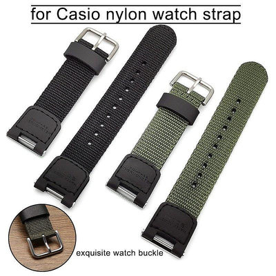 帆布錶帶適用於卡西歐 G-shock Sgw100 運動舒適編織軟錶帶男士女士針扣腕帶手鍊配件--台北之家