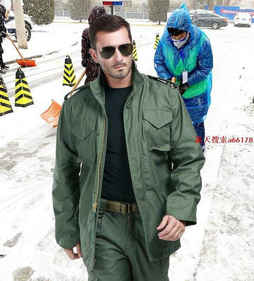 美式M65風衣戰術外套夾克男美國軍版軍綠色沖鋒衣冬裝棉衣大衣