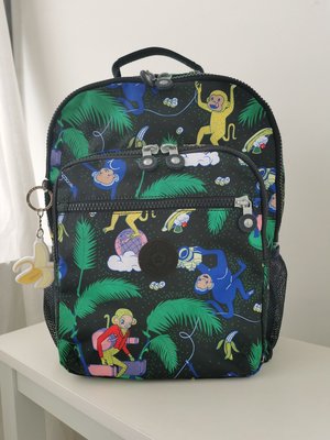 Kipling 猴子包 夏威夷猴 電腦包 旅行 登山 多用拉鍊款輕量雙肩後背包 中款 限時優惠 防水