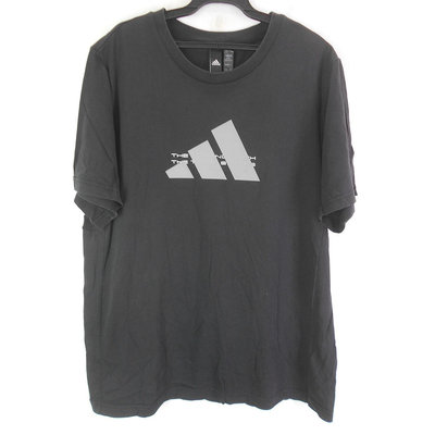 男 ~【ADIDAS】黑色運動休閒T恤 XL號(4C118)~99元起標