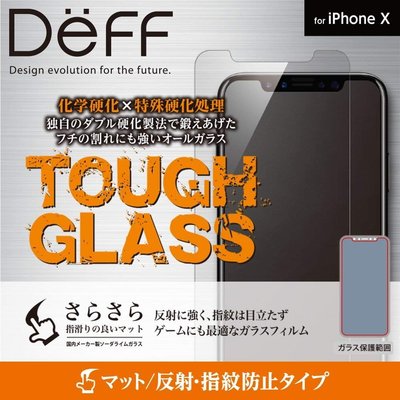 日本Deff Apple iPhone Xs/X 指紋防止滿版無框玻璃保護貼 DG-IP8SM2PF