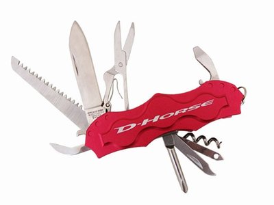 【D-H】卡鉗造型不鏽鋼多功能工作刀 多用途萬用刀 瑞士刀 多用刀 折疊工具組 - 紅
